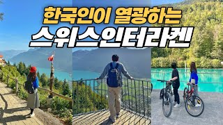 집밥해먹고 도시락싸도 하루40만원 깨지는 스위스물가 [🇨🇭스위스여행 ep05] 인터라켄 자전거타기 하더클룸