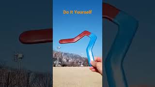 DIY boomerang. 모자 부메랑!!! 내가 만든 부메랑. 잘 돌아오는 부메랑. 운동 엄청 되네~~  살 빠지겠어 #Shorts