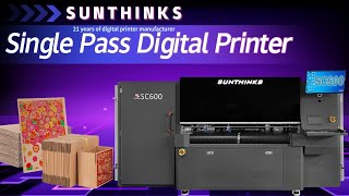 Sunthinks SC600 medium-sized single-pass digital printer at the US exhibition.