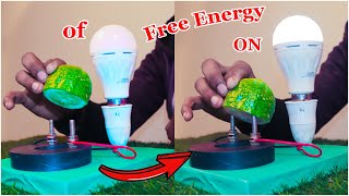 100% Working Homemade Free Energy Generator From Lemon and Magnet | Free Electricity