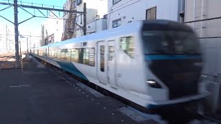 【減速でモーター唸る！高速通過！】東海道線 辻堂駅 E257系 踊り子 高速通過