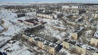 Рудный .полетали над городом .авария дрон врезался в дерево.