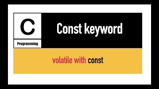 constant pointer vs pointer to constant in c programming language | volatile with const