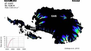 RCP 8 5 emissions pathway and its impact on Antarctic ice.