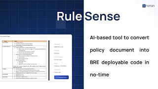 RuleSense Agent: An AI-based tool to convert policy document into BRE deployable code in no-time