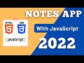 Build A Notes App in HTML CSS & JavaScript | Notes App in JavaScript