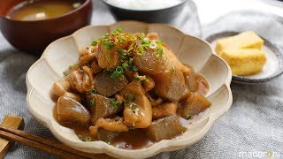 旨味じっくり！鶏もも肉と こんにゃくの コク 味噌 煮 のレシピ 作り方