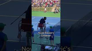 Novak Djokovic's challenge - #novakdjokovic #tennis #funny