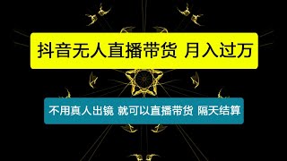 抖音无人直播带货，小白就可以轻松上手，真正实现月入过万的项目