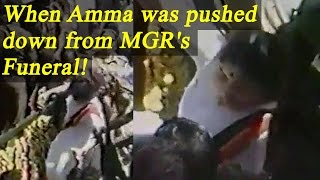 Jayalalithaa pushed down from MGR's funeral; Watch Video | Oneindia News