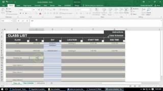 Class Scheduler Instructions