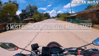 5 MOST COMMON MOTORCYCLE MAINTENANCE | WHAT TO EXPECT AS A FIRST TIME OWNER | PWEDENG GAWIN DIY