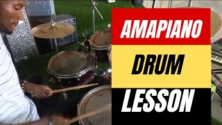 How to play AMAPIANO drum groove as a beginner drummer | Basic Beat LESSON!!!