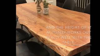 Acacia Live Edge Table With Y Legs + Black Milan Chair Review