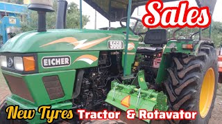 Eicher tractor  sakthimaan  42 blades rotavator sales  low budget tractor  டிராக்டர் விற்பனைக்கு