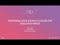 Fostering open source culture for healthier minds - GitHub Universe 2017
