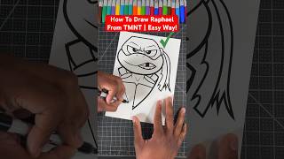 How To Draw Raphael | Ninja Turtles 🐢| Easy! #howtodraw #tmnt #shorts