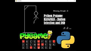 Hangman - Final Button Selection | Python | Pygame Module | Programming Beginners