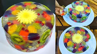 ತಾಜಾ ಹಣ್ಣಿನ ಕೇಕ್ | ಫ್ರೂಟ್ಸ್ ಗ್ಲಾಸ್ ಕೇಕ್ | Glass Cake | Jelly Fruit Cake in Kannada |Transperent Cake