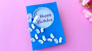 How to make Butterfly Birthday Card for Best friends // Handmade easy card Tutorial