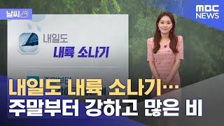 [날씨] 내일도 내륙 소나기…주말부터 강하고 많은 비 (2021.08.19/뉴스외전/MBC)