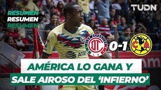 Resumen Toluca 0 - 1 América | Apertura 2019 - Jornada 4 | TUDN