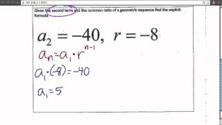 Geometric Sequences: Explicit + Recursive Formulas