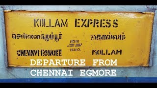 KOLLAM EXPRESS 16101 | DEPARTURE FROM CHENNAI EGMORE | Via MADURAI, SENCOTTAI