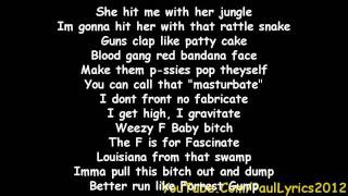 Lil Wayne Racks Lyrics On Screen