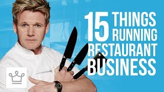 15 Things About Running A Restaurant Business