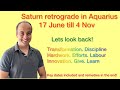 Saturn Retrograde in Aquarius 17 Jun - 4 Nov | Most unique video | Remedies in the end | Astrology