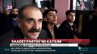 SAADET PARTİSİ KARAKOÇAN TEŞKİLATINA KATILAN 25 YENİ ÜYEYE, PARTİ ROZETLERİ TAKILDI