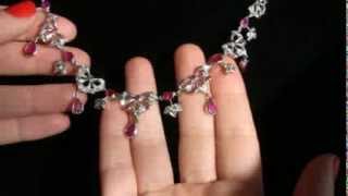 sohojewelers.com 15cts Rubies 6cts Diamonds Edwardian Vintage Bib Necklace.AVI