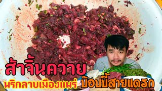 ส้าจิ้นควายๆ ขมขี้เพี้ยใส่พริกลาบเหนือ ลำๆแบบชาวเหนือเมืองแพร่