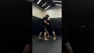 Khabib wrestles with Usman Nurmagomedov