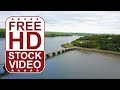 Free Stock Videos – aerial drone footage of river and bridge in Ireland