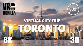 Toronto, Canada Guided Tour in 360 VR (short) - Virtual City Trip - 8K 360 3D