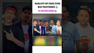 REALITY OF FREE FIRE BIG YOUTUBERS !! 😱 FREE FIRE RATING DOWN 💔 #shorts #freefireshorts