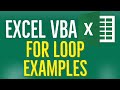 Excel VBA Tutorial for Beginners 40 - For Loop Applications  | For Loop Examples