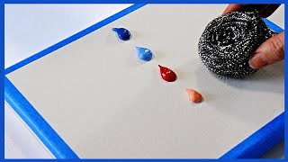 Easy Abstract landscape | Easy Acrylic Painting for Beginners | ASMR Painting #41