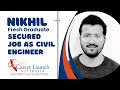 Nikhil | Fresh Civil Engineer | Career Launch Australia +61 409 13 14 15