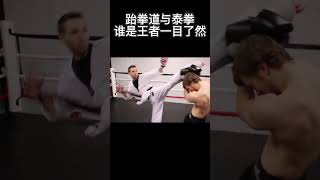 跆拳道与泰拳谁是王者一目了然#格斗 #泰拳 #跆拳道