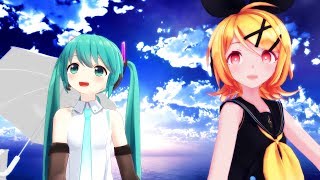 【MMD　鏡音リン：初音ミク】ツギハギスタッカート　【Sour式リン：ＲＥＩ式ミク】　画質：1440ｐ推進