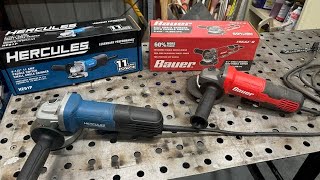 Harbor Freight Angle Grinders Bauer vs Hercules