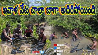 ఈరోజు వేటలో చాలా పెద్ద పెద్ద చేపలు పట్టాం #penumudi #fishing #prawns #prawnshunting #villagevideos