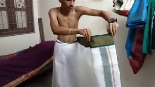 Easy way to wearing panchakacham பஞ்சகச்சம் அணியலாம் வாங்கோ!!