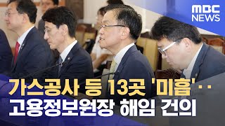 가스공사 등 13곳 '미흡'‥고용정보원장 해임 건의 (2024.06.19/12MBC뉴스)