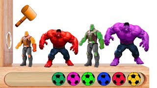 Learn Colors With Hulk Thanos Marvel Avengers Infinity War Superhero Wooden Face Hammer