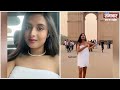 girl dancing in towel viral video sannati mitra ने india gate के सामने तौलिए में बना दी reel