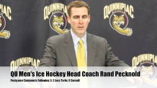 QU Men's Ice Hockey Falls To Cornell, 3-2;